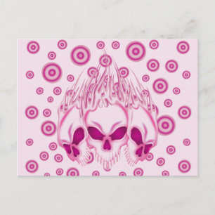 Roze spoelroos briefkaart