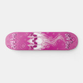 Roze spoelroos skateboard (Horizontaal)