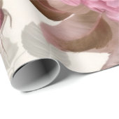  roze spoelrozen cadeaupapier (Rol Hoek)