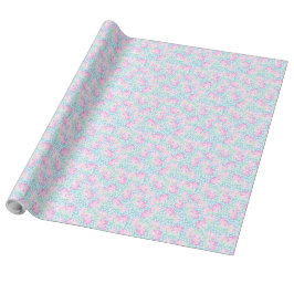  roze spoelrozen, witte vlinderblauw cadeaupapier