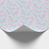 roze spoelrozen, witte vlinderblauw cadeaupapier (Hoek)