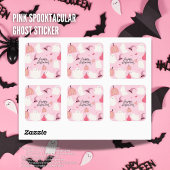 Roze Spooktacular Ghost Sticker