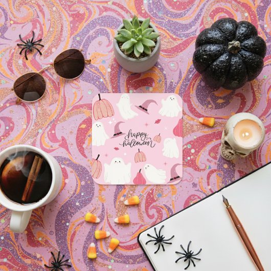 Roze Spooktacular Ghost Sticker