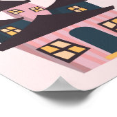 Roze Spooky Birthday Welkomstteken Poster (Hoek)