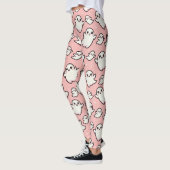Roze Spooky Ghost Pattern Halloween Leggings (Links)
