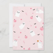 Roze Spooky One First Birthday Party Uitnodiging (Achterkant)