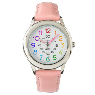 Roze Sport Horloge voor Meisjes Gelabelde Handen