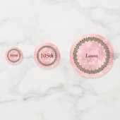  roze sprankelend Happy 105th Birthday Confetti (Voorkanten)