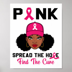 Roze spreid de hoop uit en vindt de zuivere borstk poster
