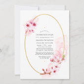 Roze Spring Cherry Blossom Celebration of Life Kaart (Voorkant)