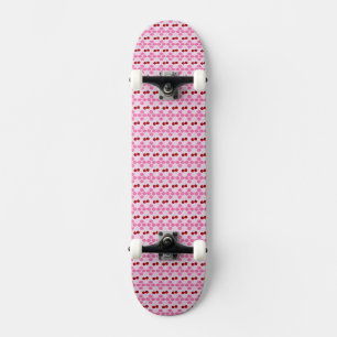 Roze Spring Cherry Blossom en kersen gepatterd Skateboard