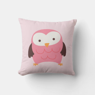 Roze Spring Owl Kussen