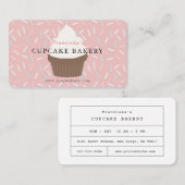 Roze sprinkhaan Cupcake Visitekaartje bakkerij (Voorkant / Achterkant)