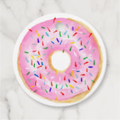 Roze Sprinkle Donut Baby Sprinkle Bedankt Bedankjes Labels (Voorkant)
