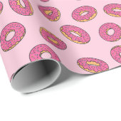 Roze Sprinkle Donut Patroon Cadeaupapier (Rol Hoek)