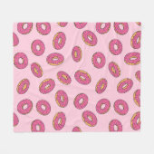 Roze Sprinkle Donut Patroon Fleece Deken (Voorkant (Horizontaal))