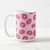Roze Sprinkle Donut Patroon Koffiemok (Links)