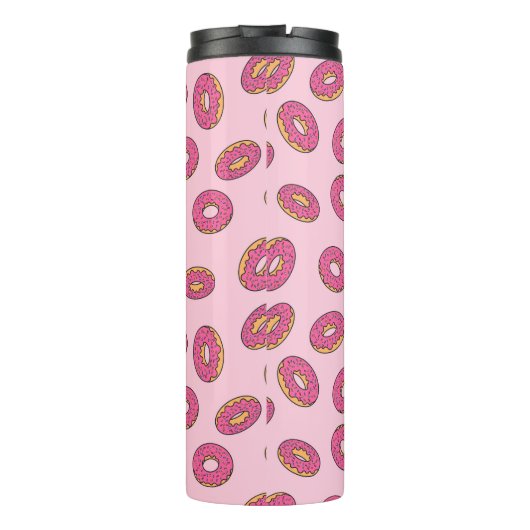 Roze Sprinkle Donut Patroon Thermosbeker (Achterkant)