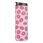 Roze Sprinkle Donut Patroon Thermosbeker (Geroteerd rechts)