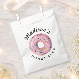 Roze Sprinkle Donut Shop Birthday Favor Bag Bedankzakje