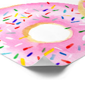 Roze Sprinkle Donuts Baby shower Welkom Poster (Hoek)