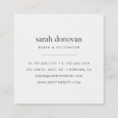 Roze Sprinkle Doughnut Vierkante Visitekaartje (Achterkant)