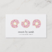 Roze Sprinkle Doughnut Visitekaartje (Voorkant)