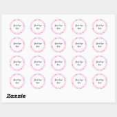 Roze Sprinkles Ronde Custom Sticker (Vel)