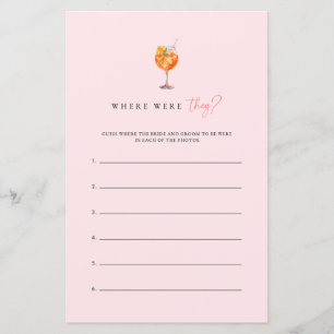 Roze Spritz Waar Waren Ze Bruidsuitnodiging Spel