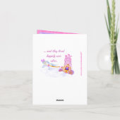 Roze sprookje multi foto bedankkaart (Achterkant)