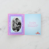 Roze sprookje multi foto bedankkaart (Binnen)