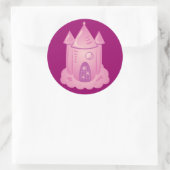 Roze sprookje ronde sticker (Tas)