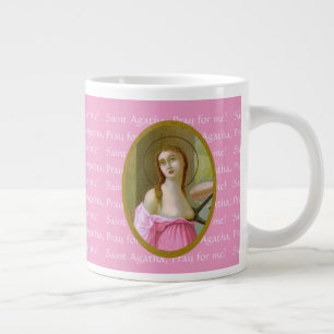 Roze St. Agatha (M 003) 20 oz. Jumbo koffiemok Mok