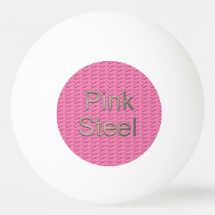 Roze staal 1 ster wit pingpongbal pingpongballen