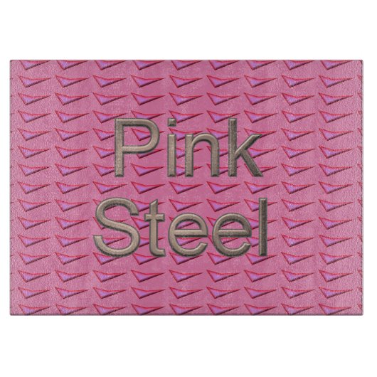 Roze Staal glas snijplank (Voorkant)