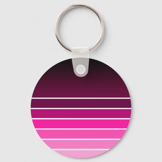 roze staal sleutelhanger (Voorkant)