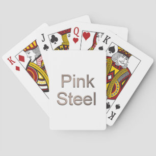 Roze Staal wit Poker speelkaarten