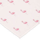 Roze staande flamingo korte tafelloper (Hoek)