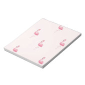 Roze staande flamingo notitieblok (Gedraaid)