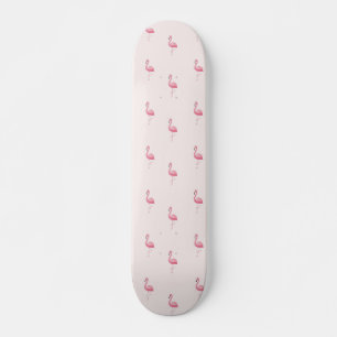 Roze staande flamingo skateboard