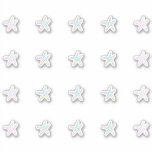Roze staarvis Patronen Cute Sealife Beach Ocean Sticker