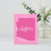 Roze staat Arizona Briefkaart (Staand voorkant)