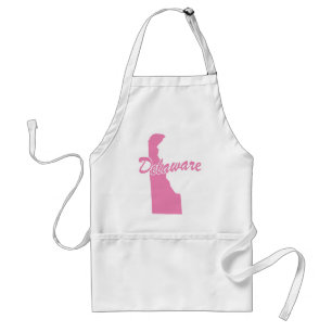 Roze staat Delaware Adult Schort