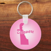 Roze Staat Delaware Sleutelhanger (Voorkant)