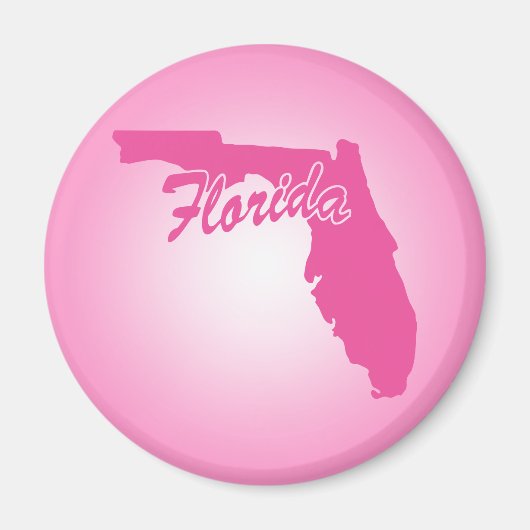 Roze staat Florida Magnet Magneet (Voorkant)