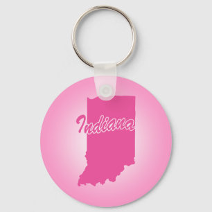 Roze Staat Indiana Sleutelhanger