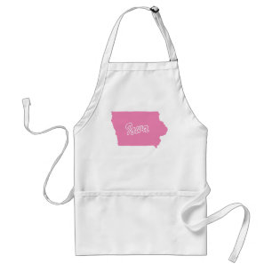 Roze staat Iowa Adult Schort