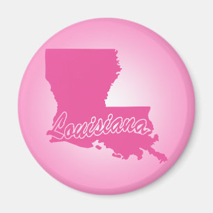Roze staat Louisiana Magnet Magneet