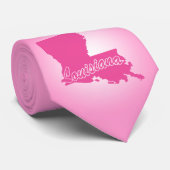 Roze staat Louisiana Stropdas (Opgerold)
