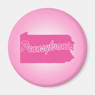 Roze staat Pennsylvania Magnet Magneet